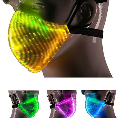 Φως οδηγήσεων επάνω στη μάσκα προσώπου 7 επανακαταλογηστέα πυράκτωση φω'των USB χρώματος στο σκοτάδι