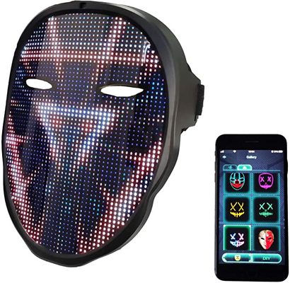 Οδηγημένο Bluetooth φως Editable μασκών προσώπου επάνω για τα Χριστούγεννα αποκριών