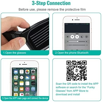 Το Bluetooth App σύνδεσε έξυπνα DIY Eyeglasses γυαλιών των προγραμματίσημων οδηγήσεων